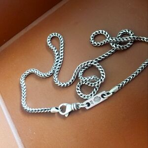 22" Sterling silver foxtail/franco chain 3mm wide